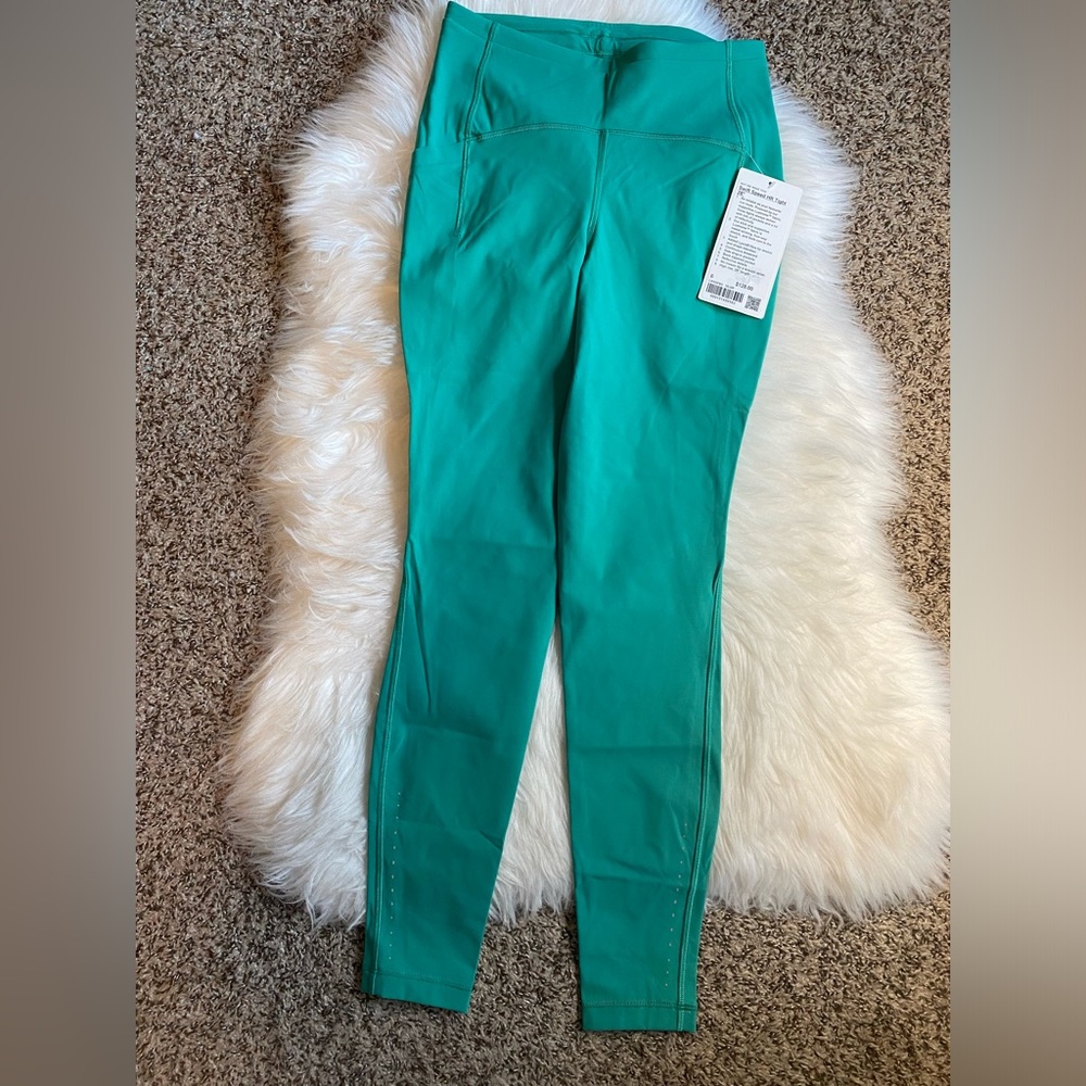 Lululemon Swift Speed High Rise Tight 28" Maledive Green MLGR Size 6 New